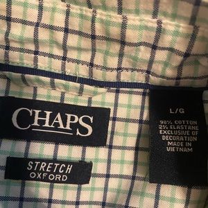 Men’s Chaps Size L long sleeve dress/casual shirt. March into Spring in green.